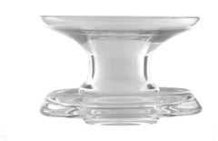 Karl Springer Heavy Crystal Bowl and Plate Centerpiece, Signed