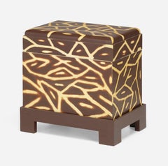 Karl Springer Hinged Lid Kyoto Box / Side Table