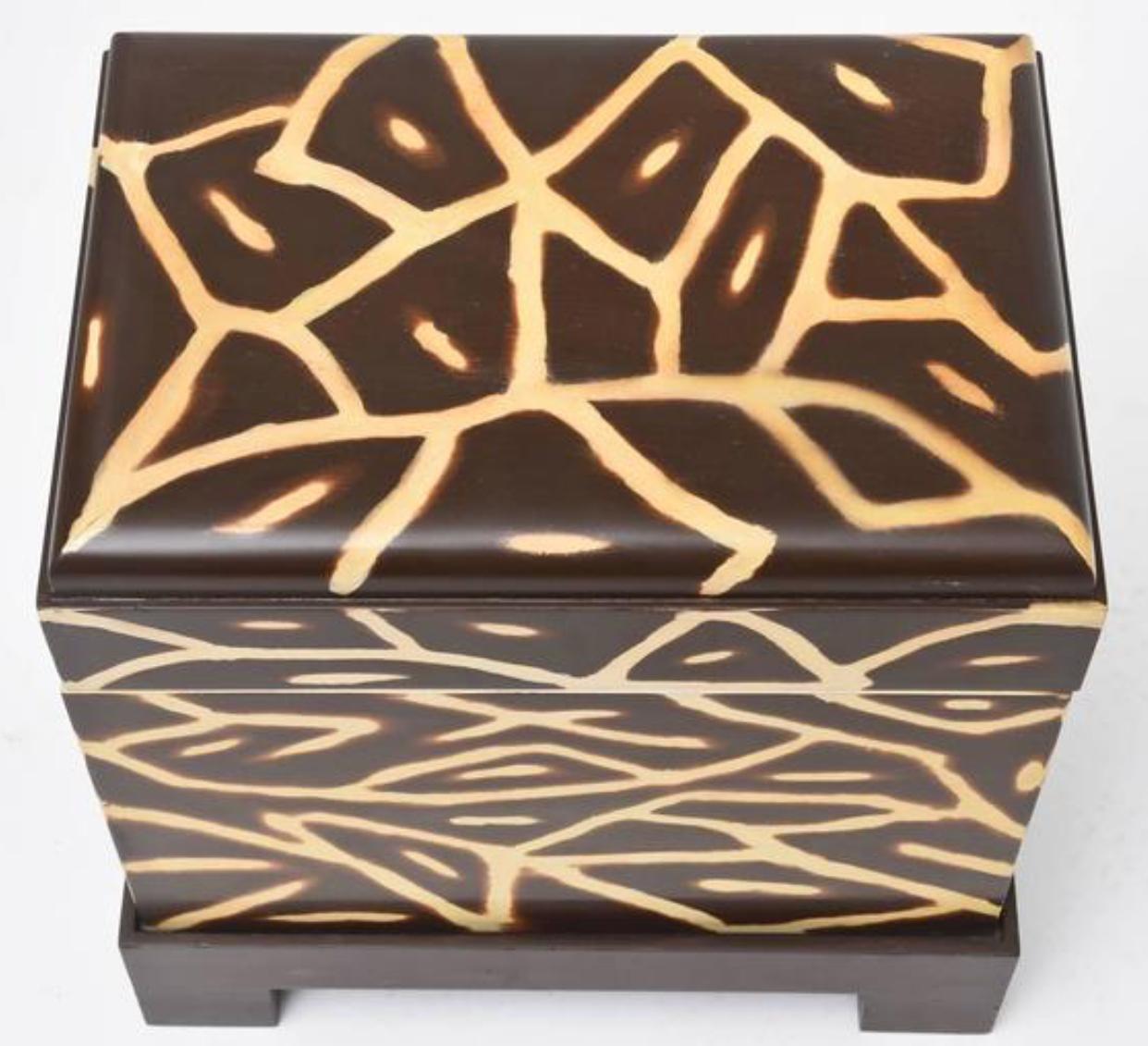 American Karl Springer Hinged Lid Kyoto Box / Side Table For Sale