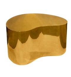 L'iconico "Tavolo Free Form" di Karl Springer in ottone color oro lucido degli anni '80