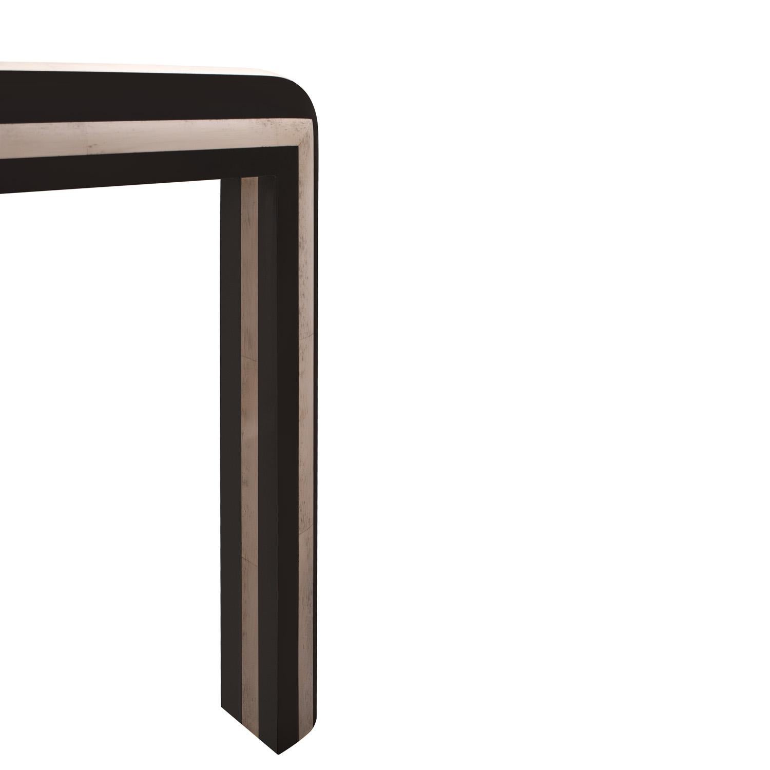 Hand-Crafted Karl Springer Impressive Game Table in Black Lacquer with Bone Inlays 1980s For Sale