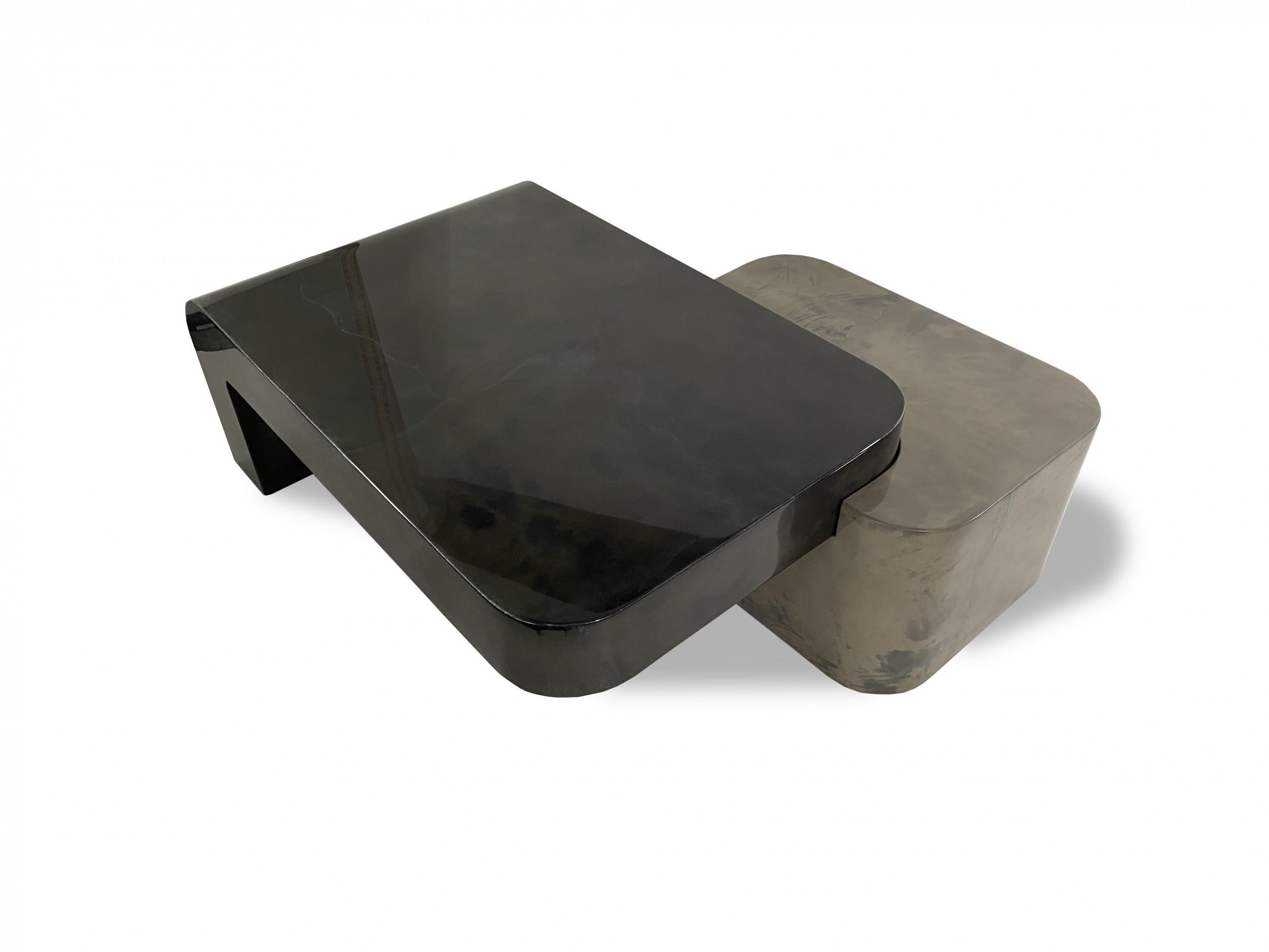 Modern Karl Springer Interlocking Parchment / Goatskin 