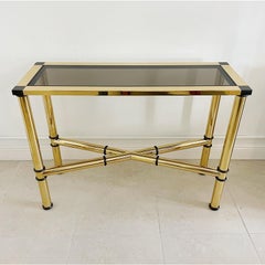 Tavoli da console Karl Springer "Jansen" - Coppia - anni '70 ca.