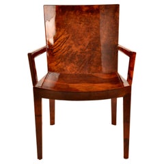 Vintage Karl Springer JMF Arm Chair in Lacquered Goat Skin