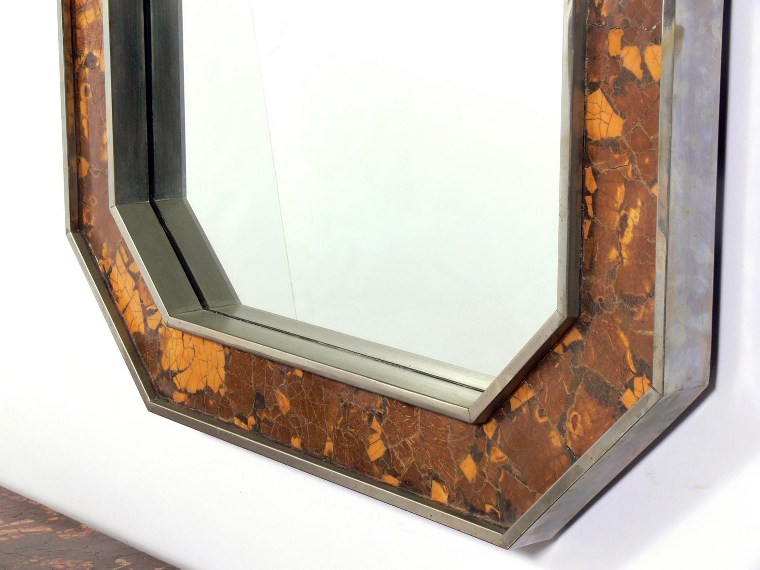 American Karl Springer Style JMF Console and Mirror