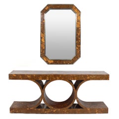 Karl Springer Style JMF Console and Mirror