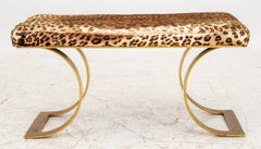 Karl Springer 'JMF' Postmodern Brass Bench