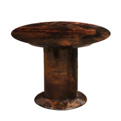 Karl Springer "Knife Edge Table" in Lacquered Goat Skin, 1980s