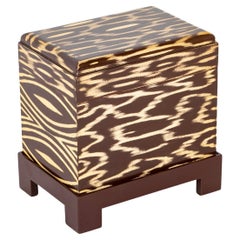 Karl Springer "Kyoto" Box on Stand In Faux Wood Design
