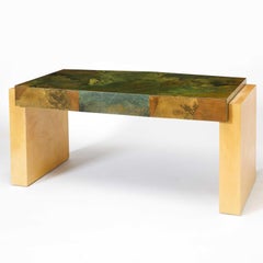 Escritorio Karl Springer de piel de cabra lacada