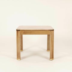 Mesa de juego de backgammon de latón y piel de cabra lacada Karl Springer