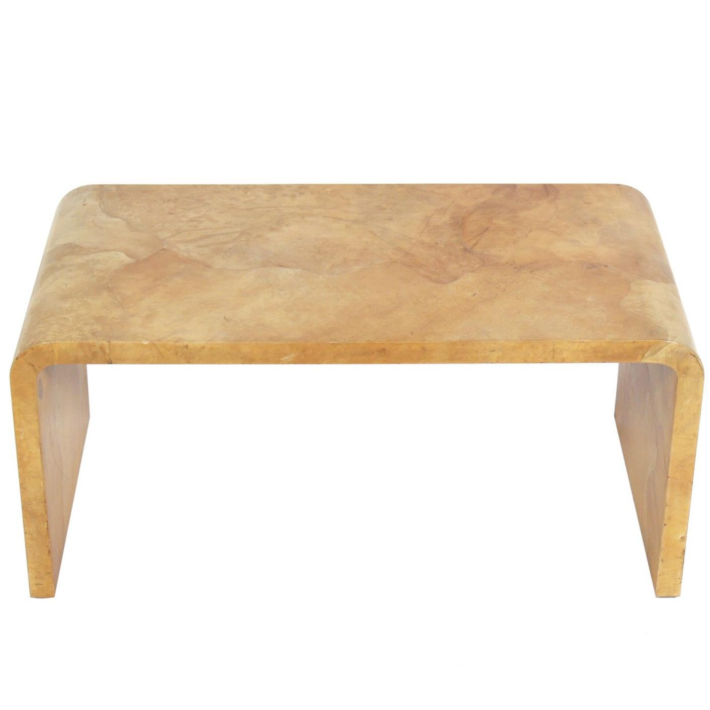 Karl Springer Lacquered Goatskin Coffee Table