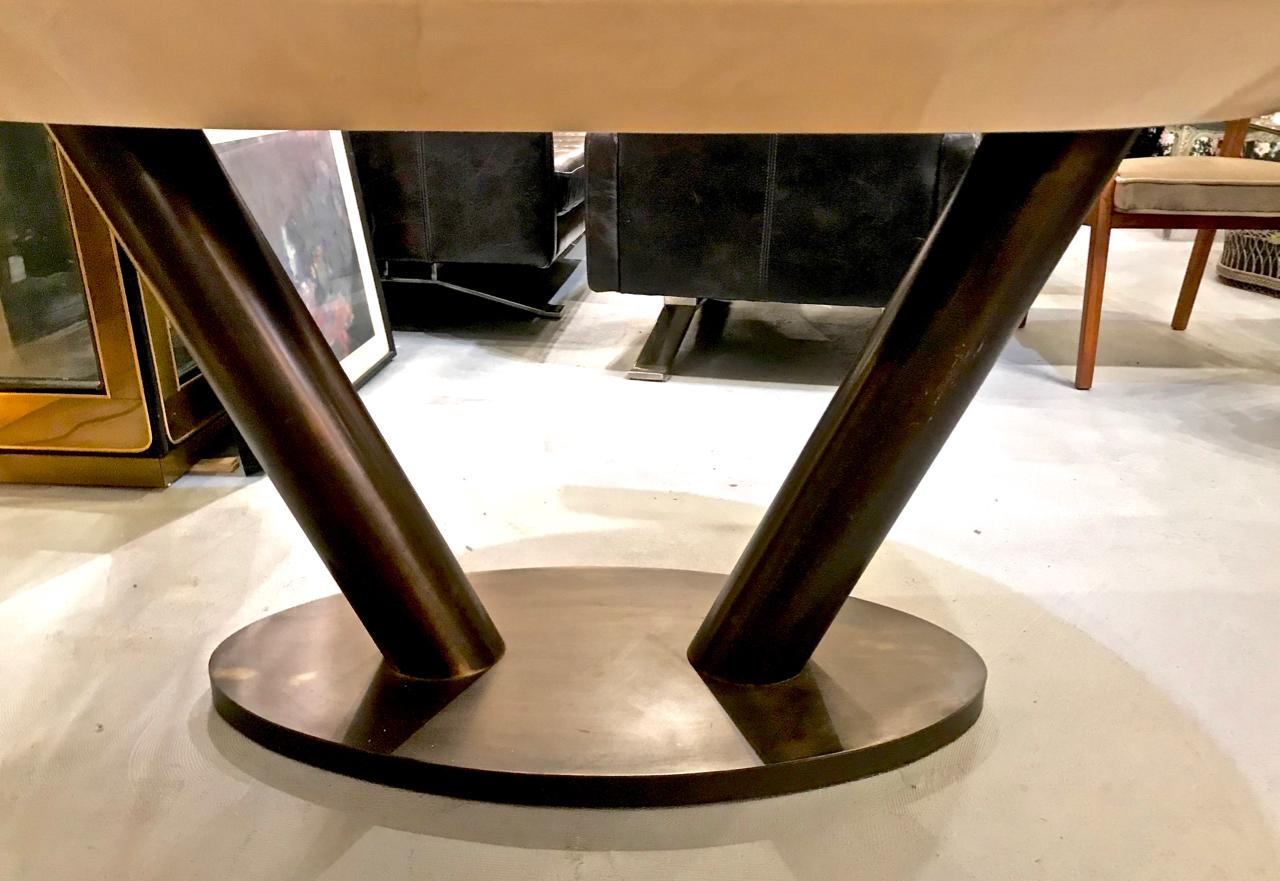 20th Century Karl Springer Lacquered Goatskin Table