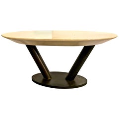 Karl Springer Lacquered Goatskin Table