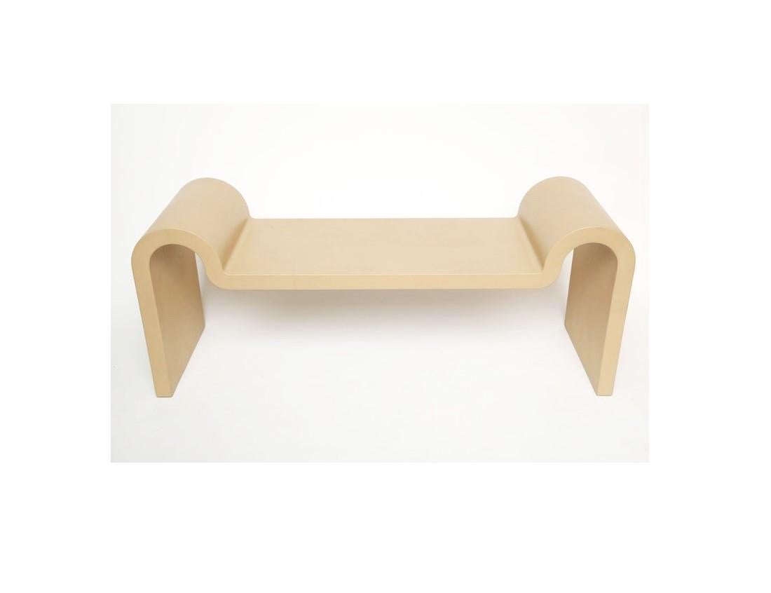 Late 20th Century Karl Springer Lacquered Sculpture Bench For Sale