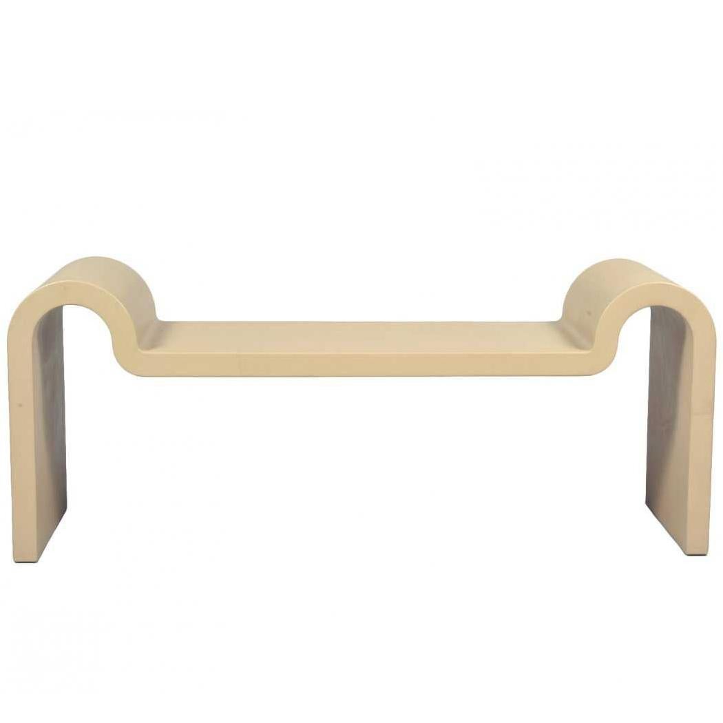 Karl Springer Lacquered Sculpture Bench For Sale