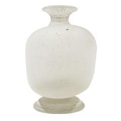 Karl Springer Large Hand-Blown Scavo Glass Vase, 1980s 'Signed'