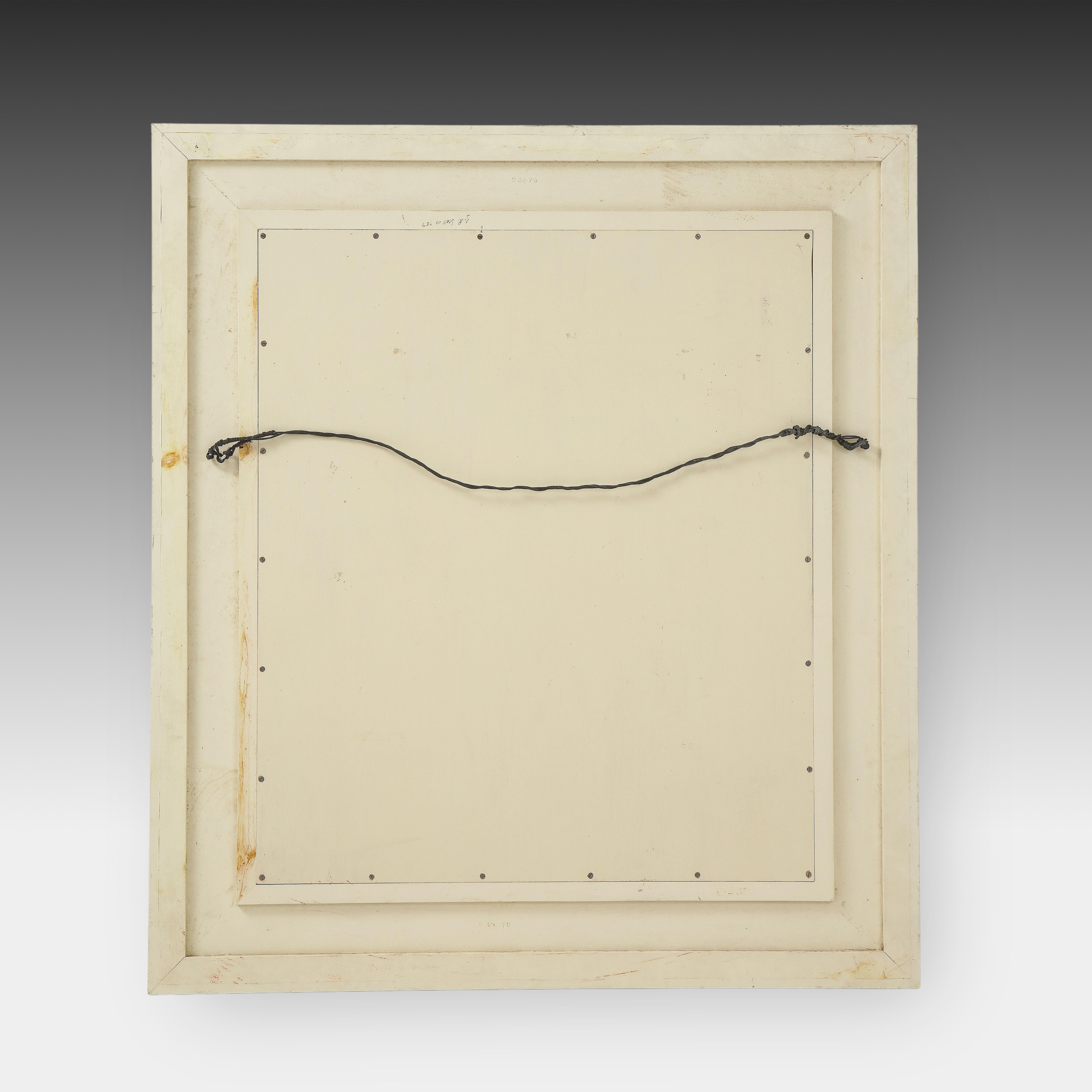 Karl Springer Large Lacquered Goatskin or Parchment Beveled Wall Mirror, 1970s For Sale 4