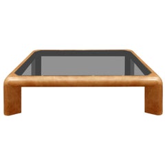 Karl Springer Large "Mark II Coffee Table" in Leather, 1983