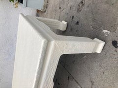 Karl Springer Linen Wrapped Elongated Chinoiserie Coffee Table