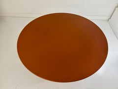 Karl Springer Lizard-Embossed Leather Pedestal Dining Table, 1985