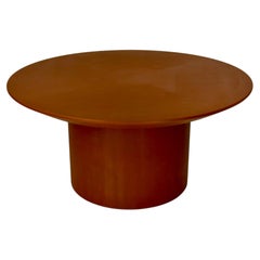 Karl Springer Lizard-Embossed Leather Pedestal Dining Table, 1985