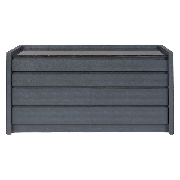 Karl Springer Lizard Skin Dresser With Stone Tops For Sale At 1stdibs