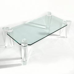 Table à pieds en lucite Karl Springer