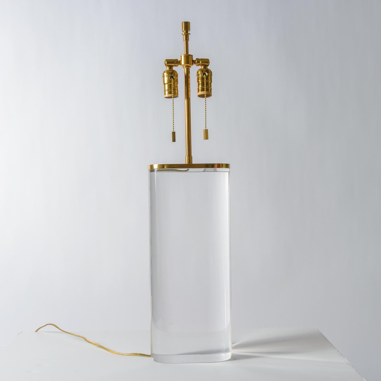 American Karl Springer Lucite Table Lamps For Sale