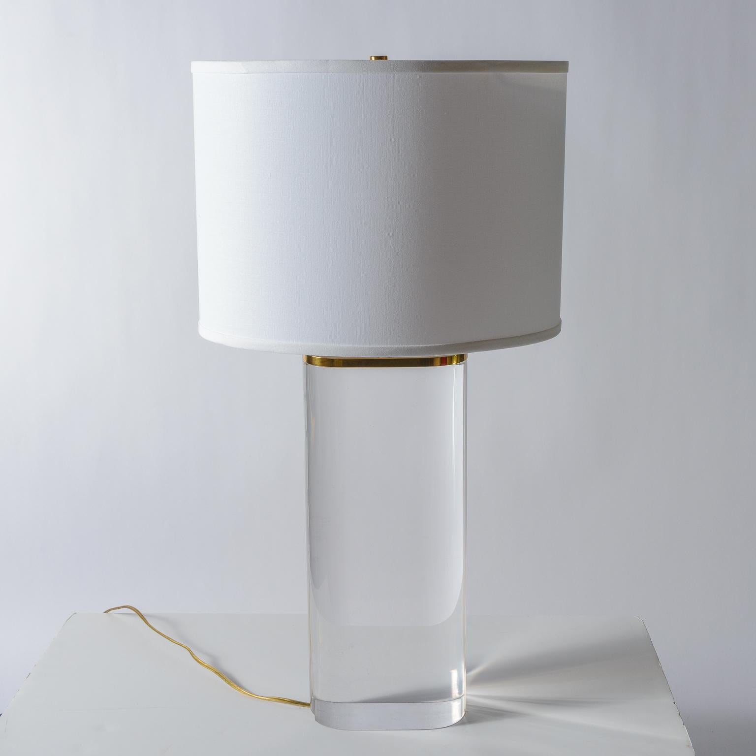Karl Springer Lucite Table Lamps In Good Condition For Sale In West Palm Beach, FL