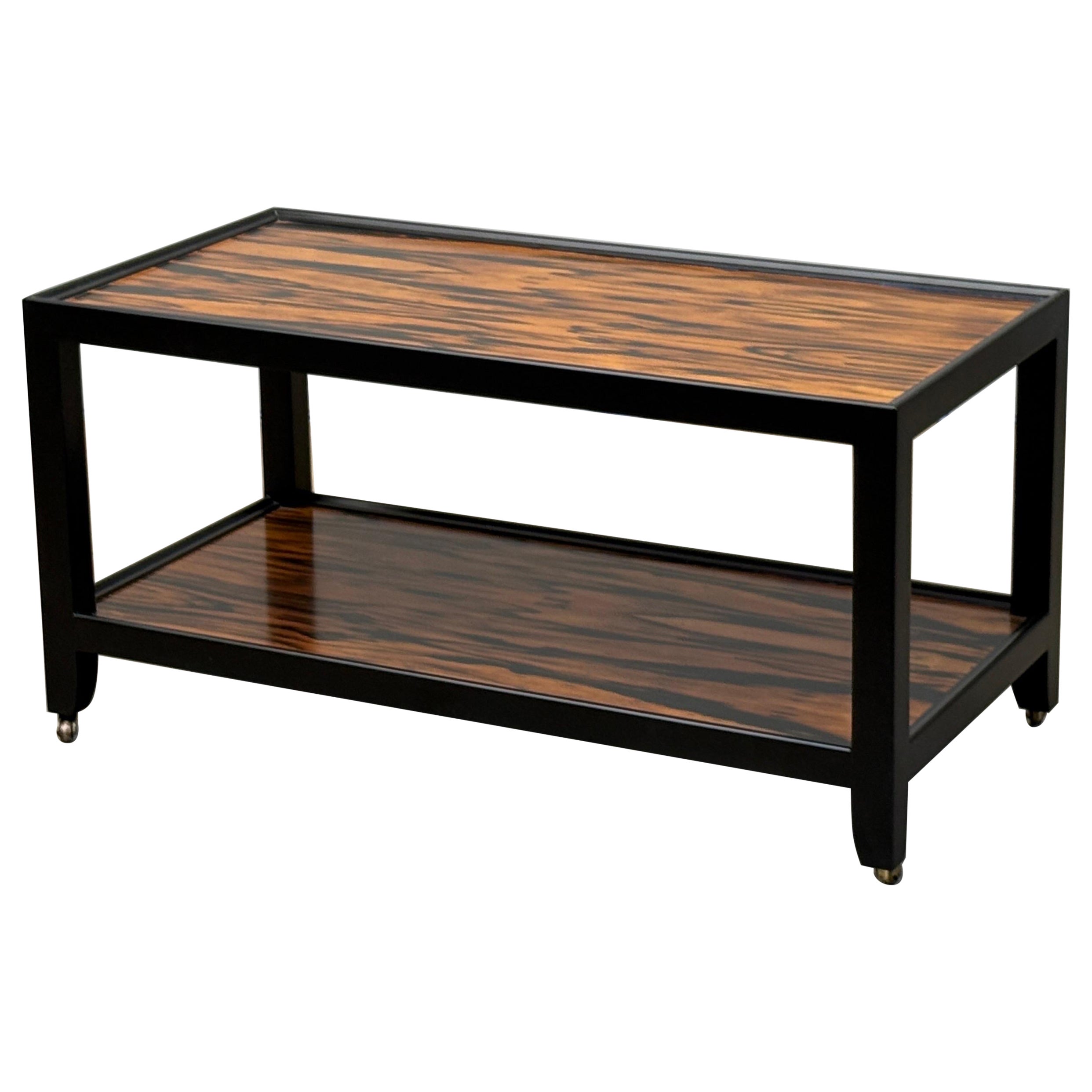Table basse en macassar de Karl Springer