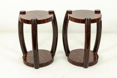 Karl Springer Macassar Ebony Tabourets