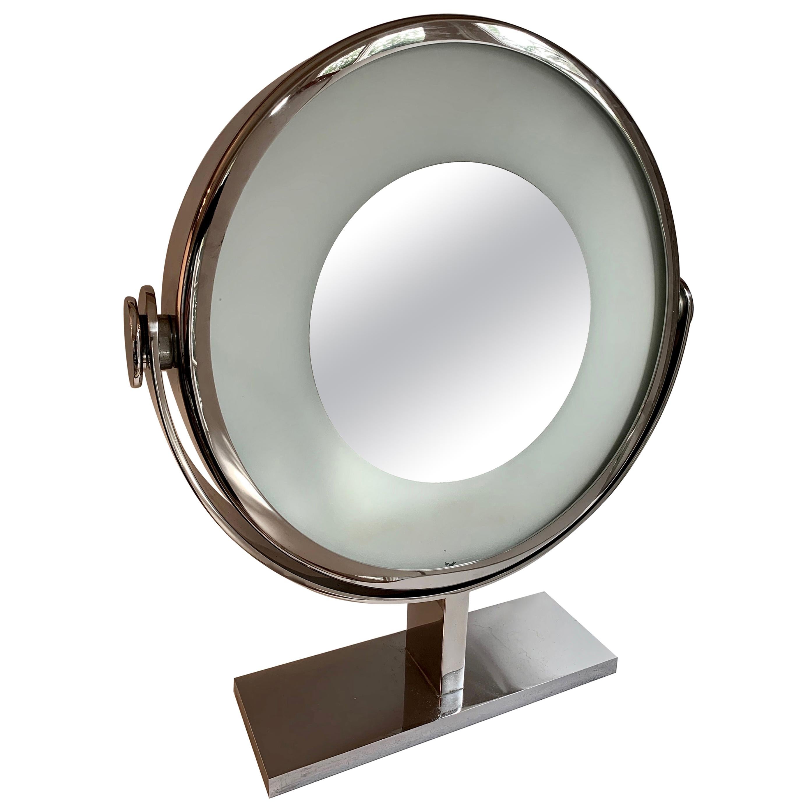 Karl Springer Magnified Vanity Mirror with Light