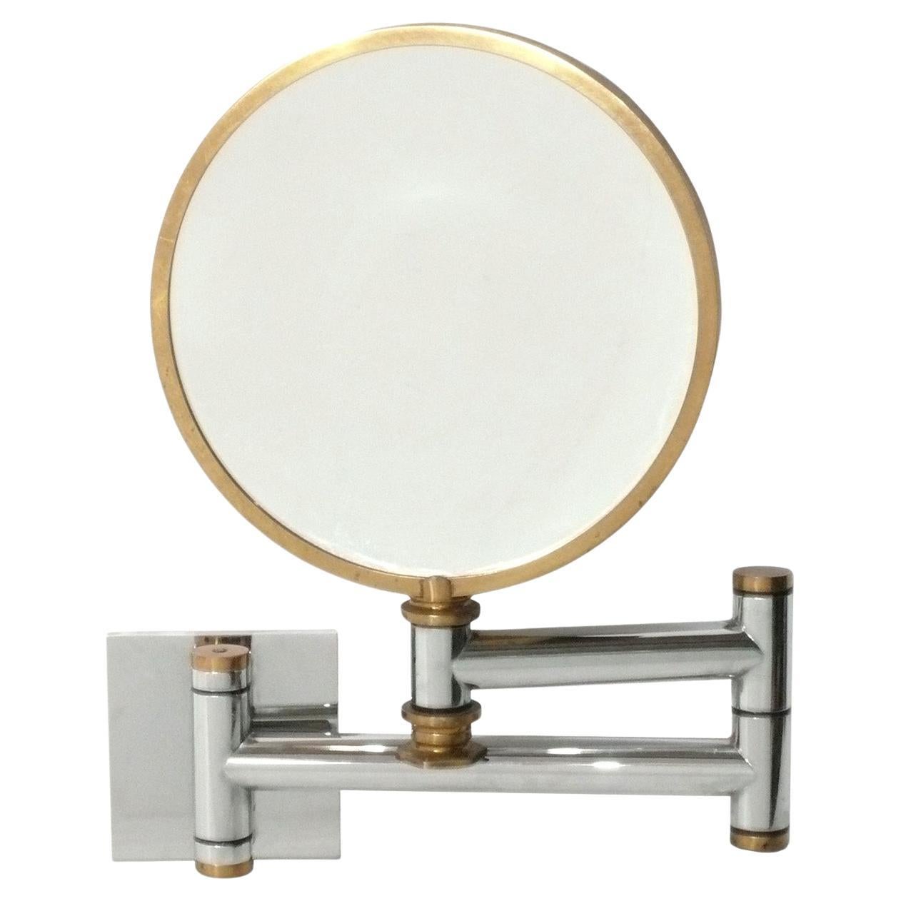 Karl Springer Magnifying Vanity or Shaving Mirror  For Sale