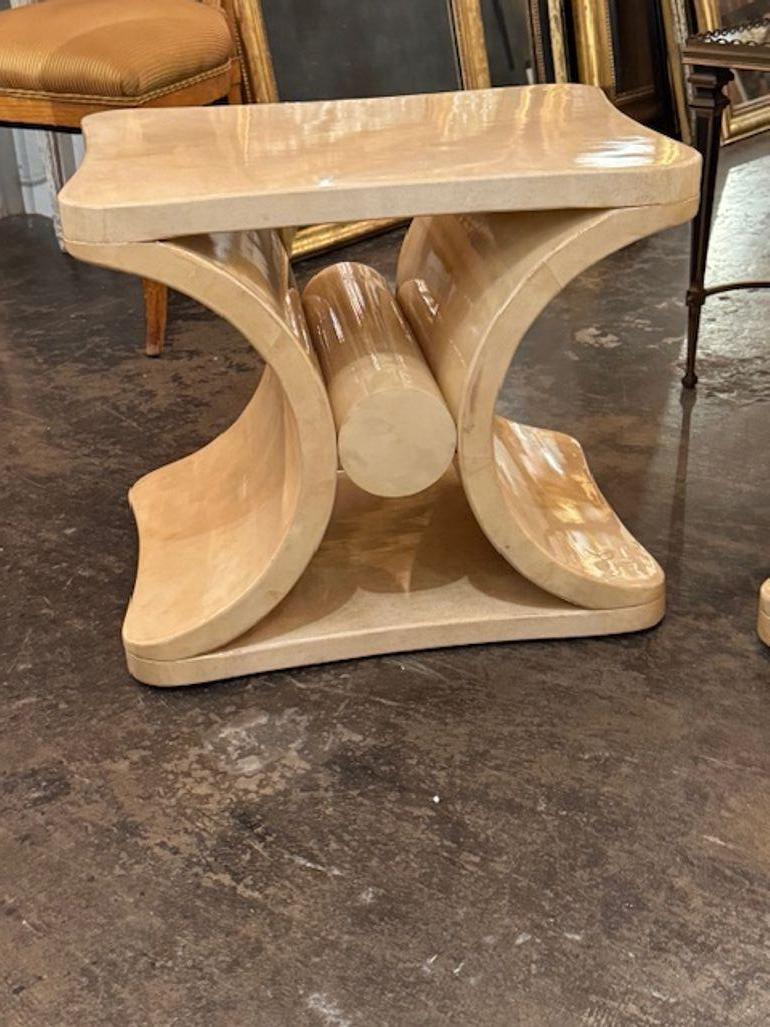 XXIe siècle et contemporain Tables d'appoint style Karl Springer en vente