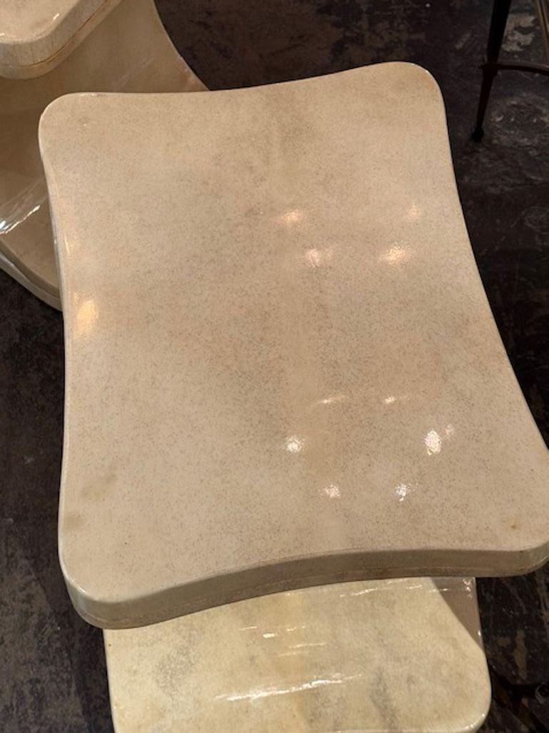 Tables d'appoint style Karl Springer en vente 1