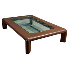 Mesa baja de cuero Karl Springer Mark II, 1974