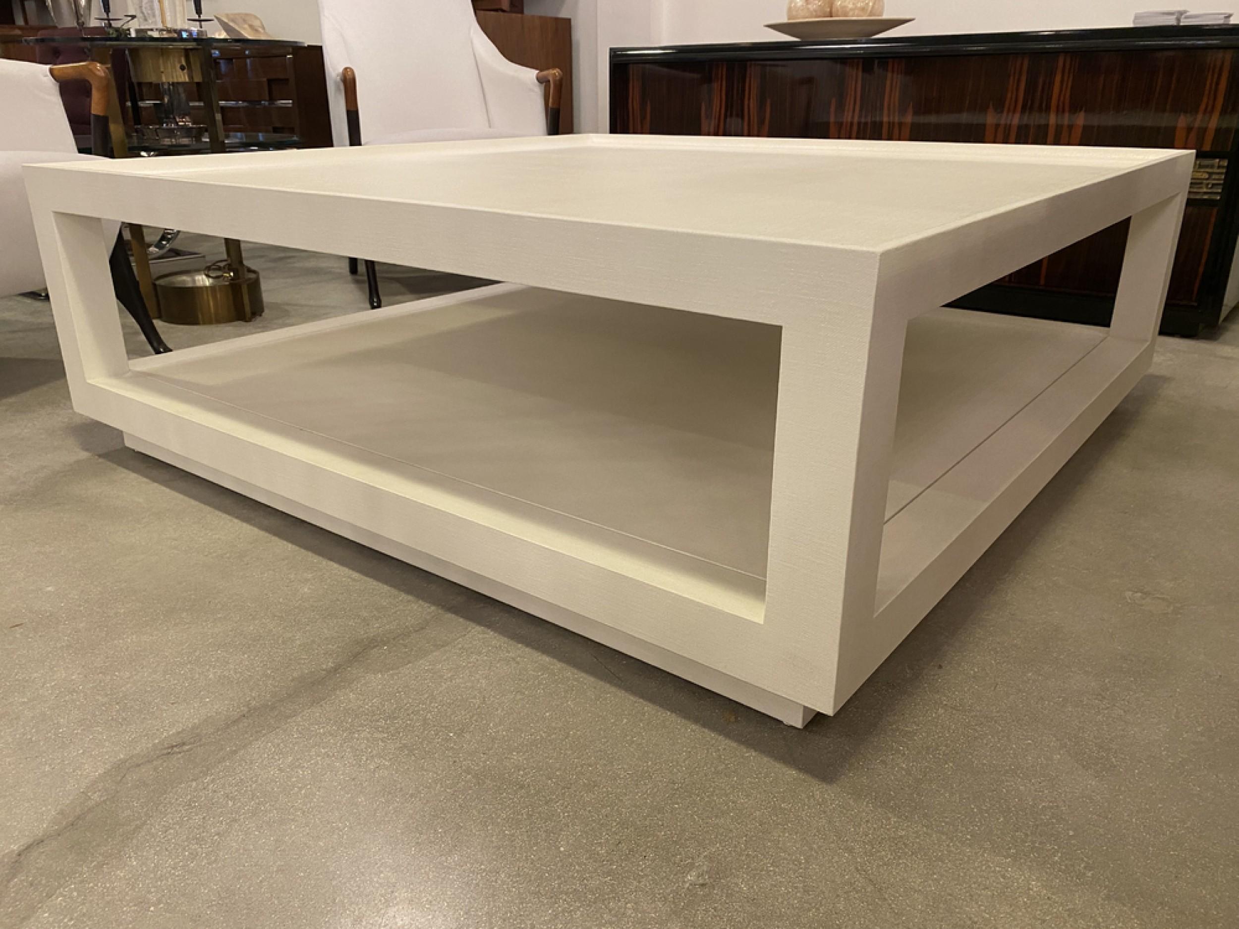 Mid-Century American Modern tray top coffee table (KARL SPRINGER).