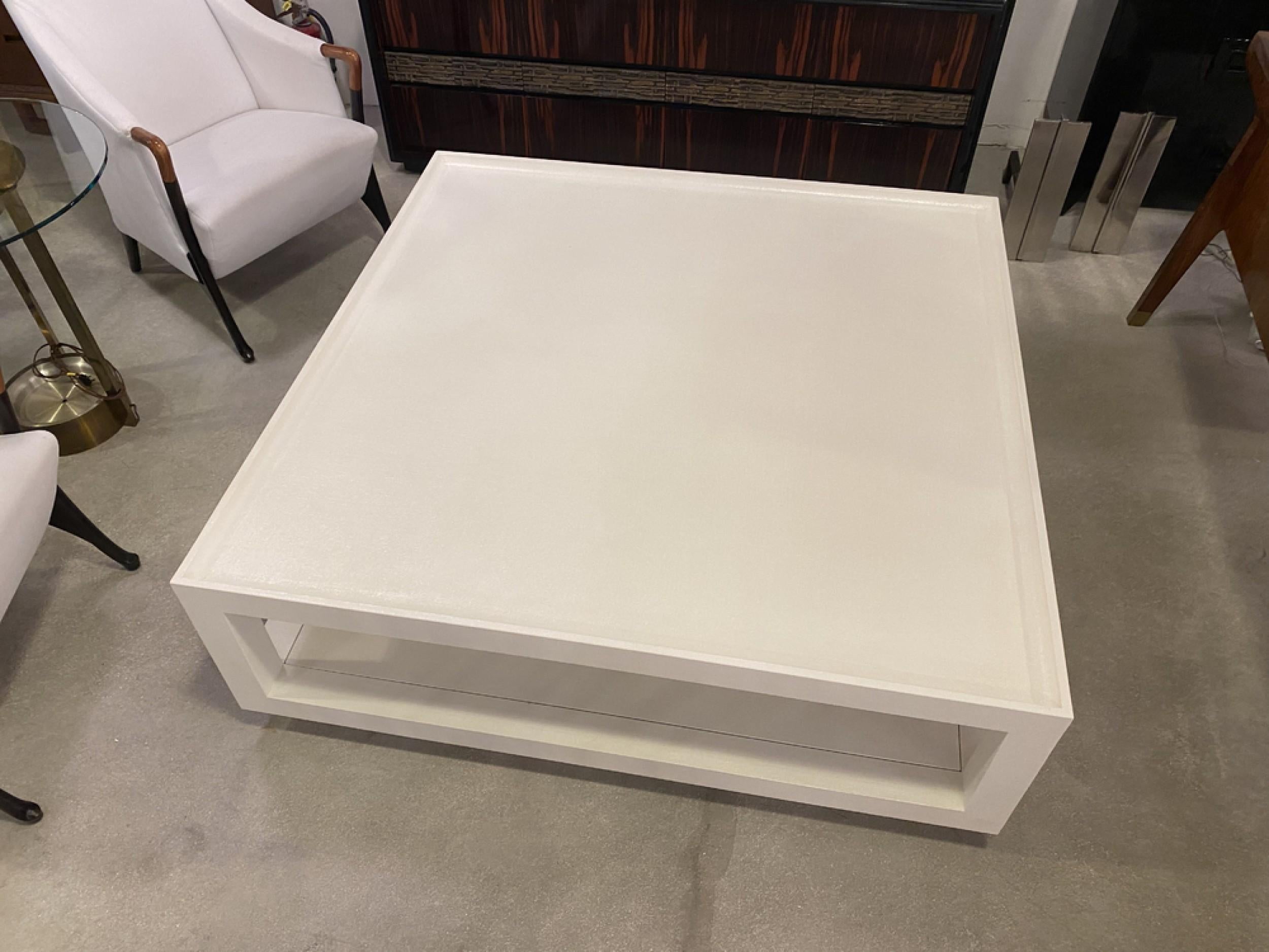 Karl Springer Midcentury American Modern Tray Top Coffee Table In Good Condition For Sale In New York, NY