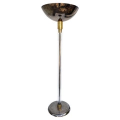 Karl Springer Mid-Century Modern Brass, Gunmetal & Lucite Floor Lamp America