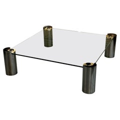 Karl Springer, Moderna de mediados de siglo, Mesa de centro grande, bronce de cañón, latón, años 80