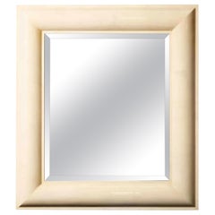 Espejo de pared Karl Springer Mid Century Modern Pergamino