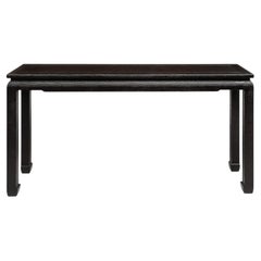 Karl Springer "Ming Console Table" in Fine Lacquered Linen, 1995