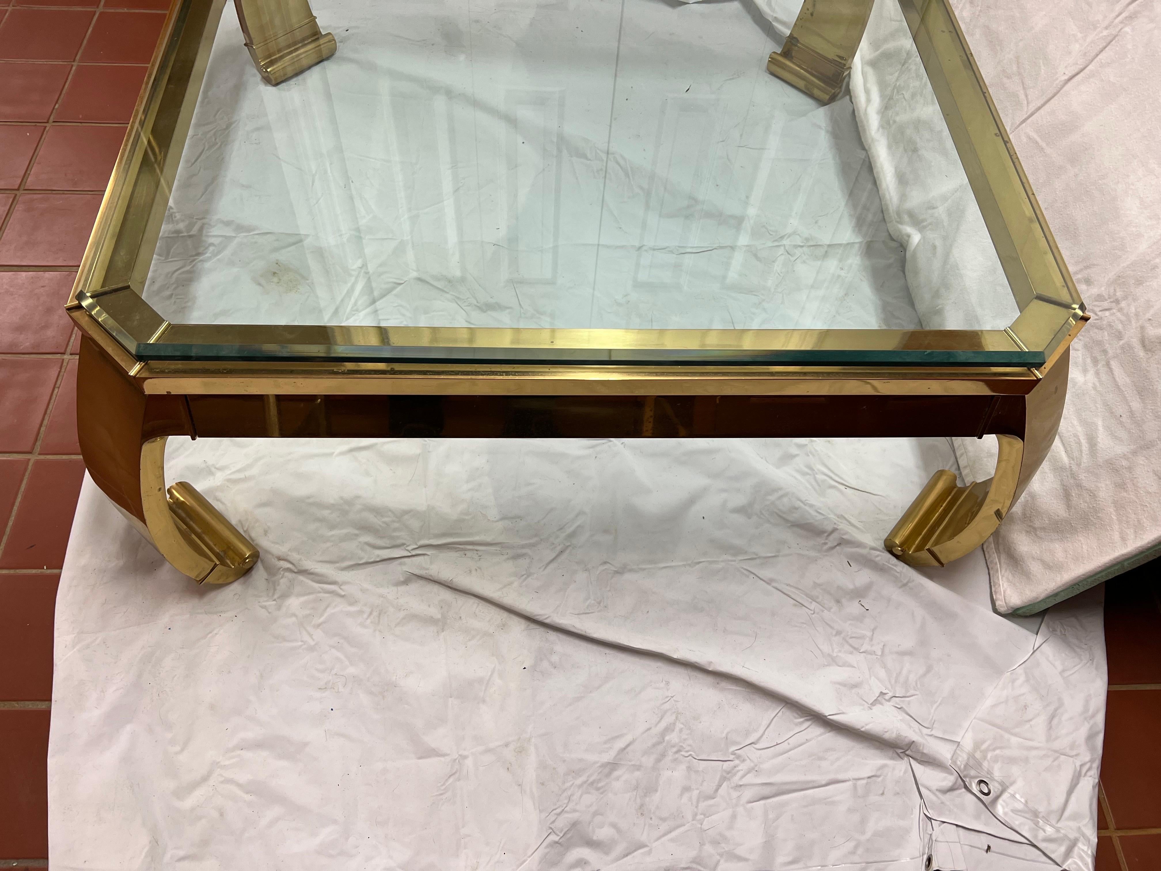 Mastercraft Solid Brass Ming Waterfall Coffee Table 6