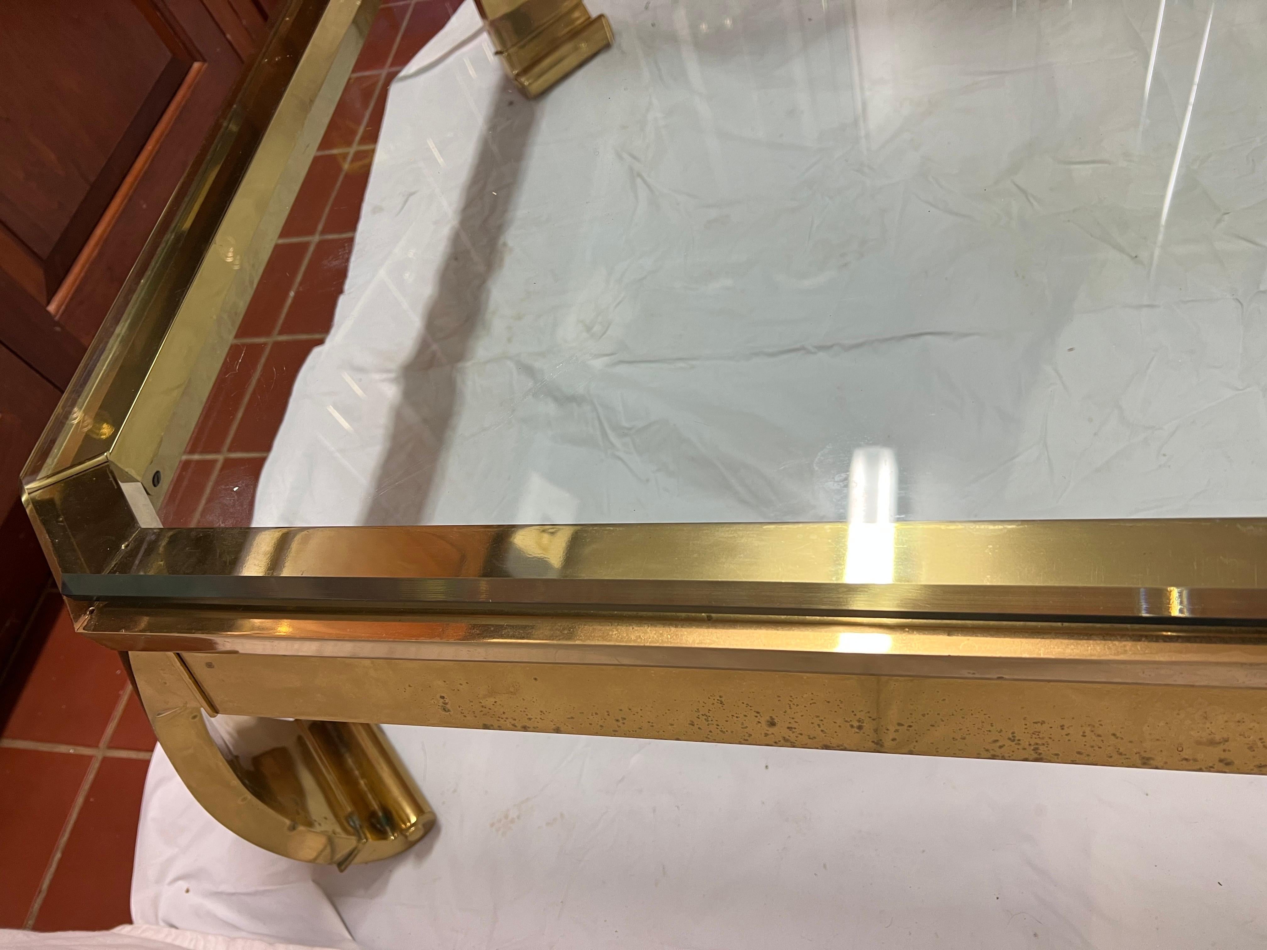 Mastercraft Solid Brass Ming Waterfall Coffee Table 3