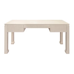 Karl Springer Ming Writing Desk/Console in Embossed Crocodile 1970s