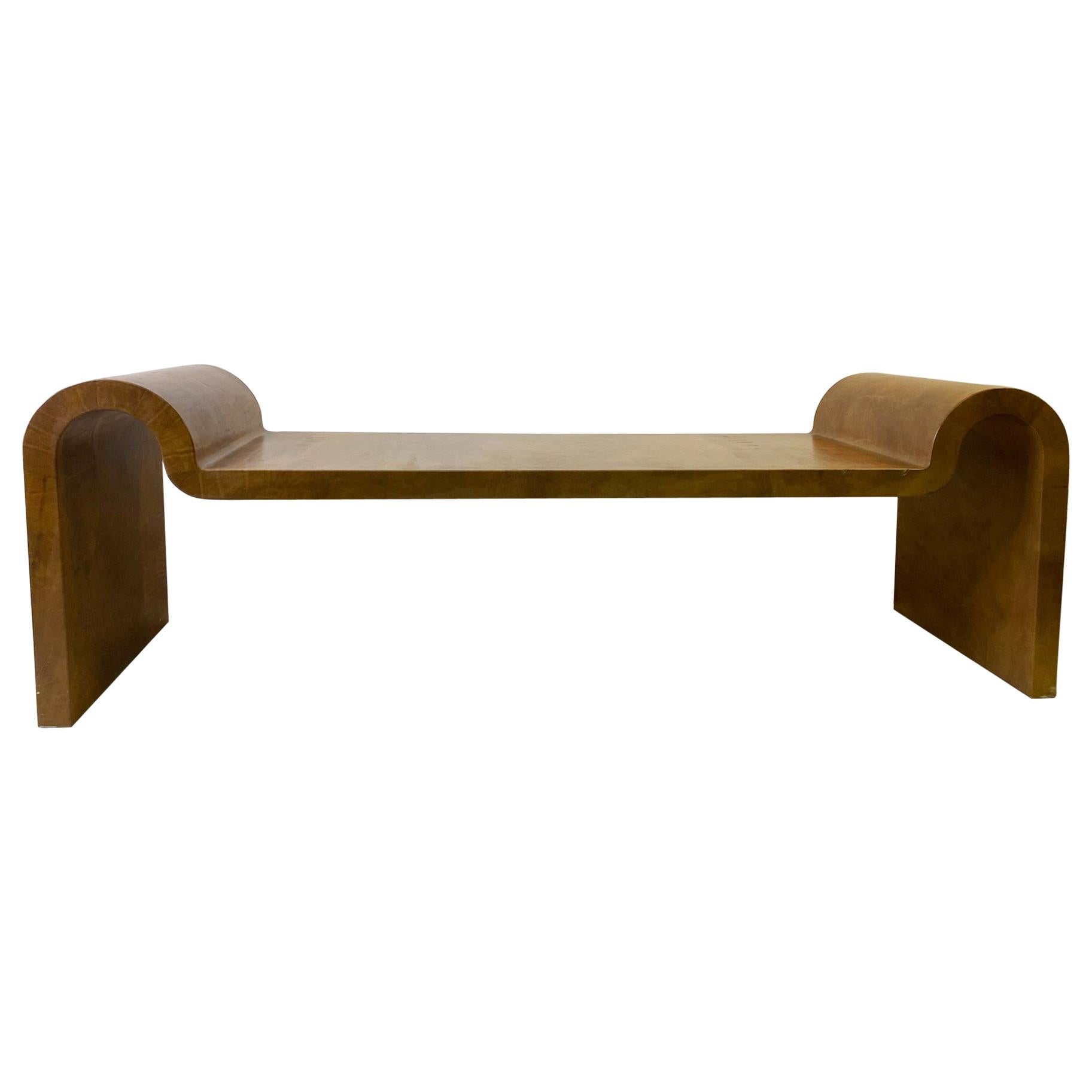 Karl Springer Modern Leather Bench For, Contemporary Leather Bench