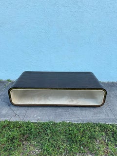 Karl Springer Monumental Alligator Leather Waterfall Brass Rose Gold Table