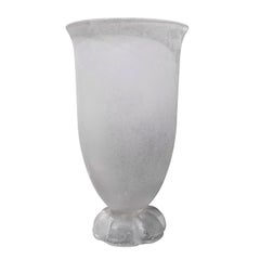 Karl Springer Monumental Hand-Blown Scavo Glass Urn 1980s 'Signed'
