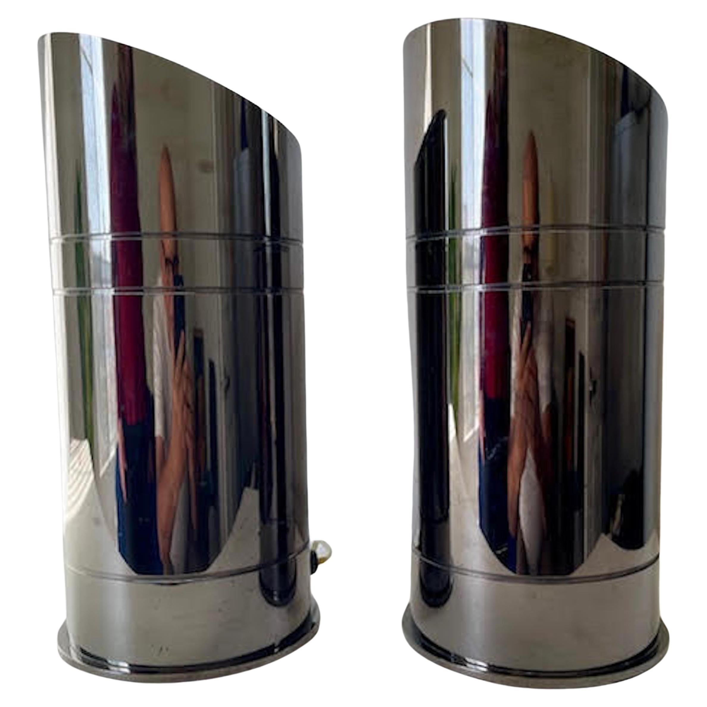 Karl Springer Pair of Bullet Lights